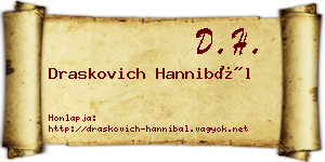 Draskovich Hannibál névjegykártya